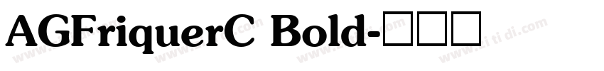 AGFriquerC Bold字体转换